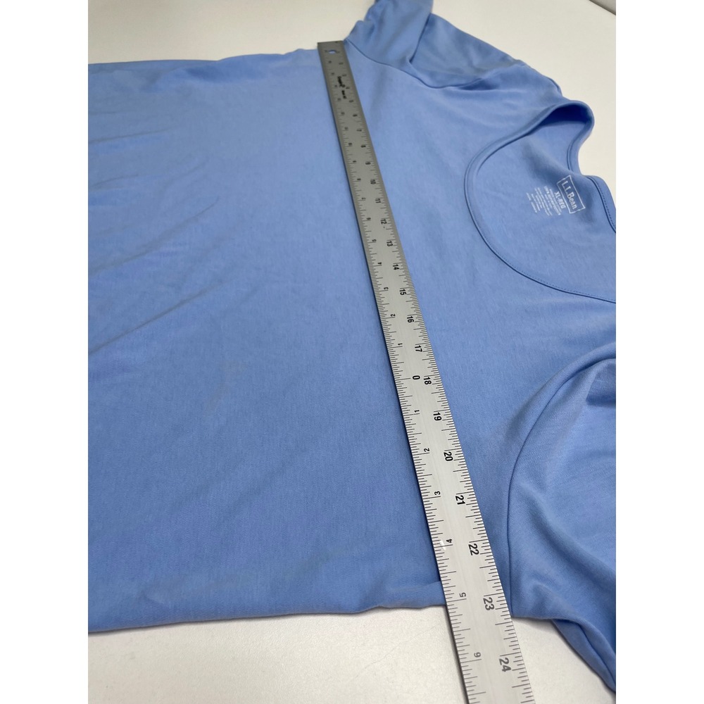 LL Bean Womens XL Regular Blue‎ Supima Cotton Scoop Neck T Shirt Layer Prep Gorp - Picture 7 of 9